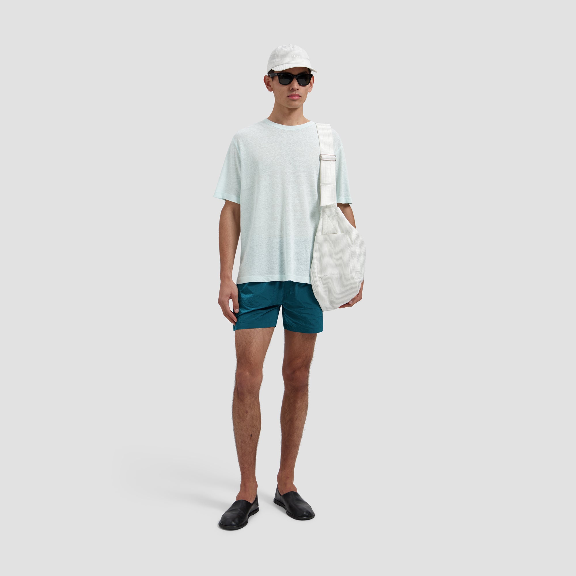 Stripe 5 Panel Cap - Off-White