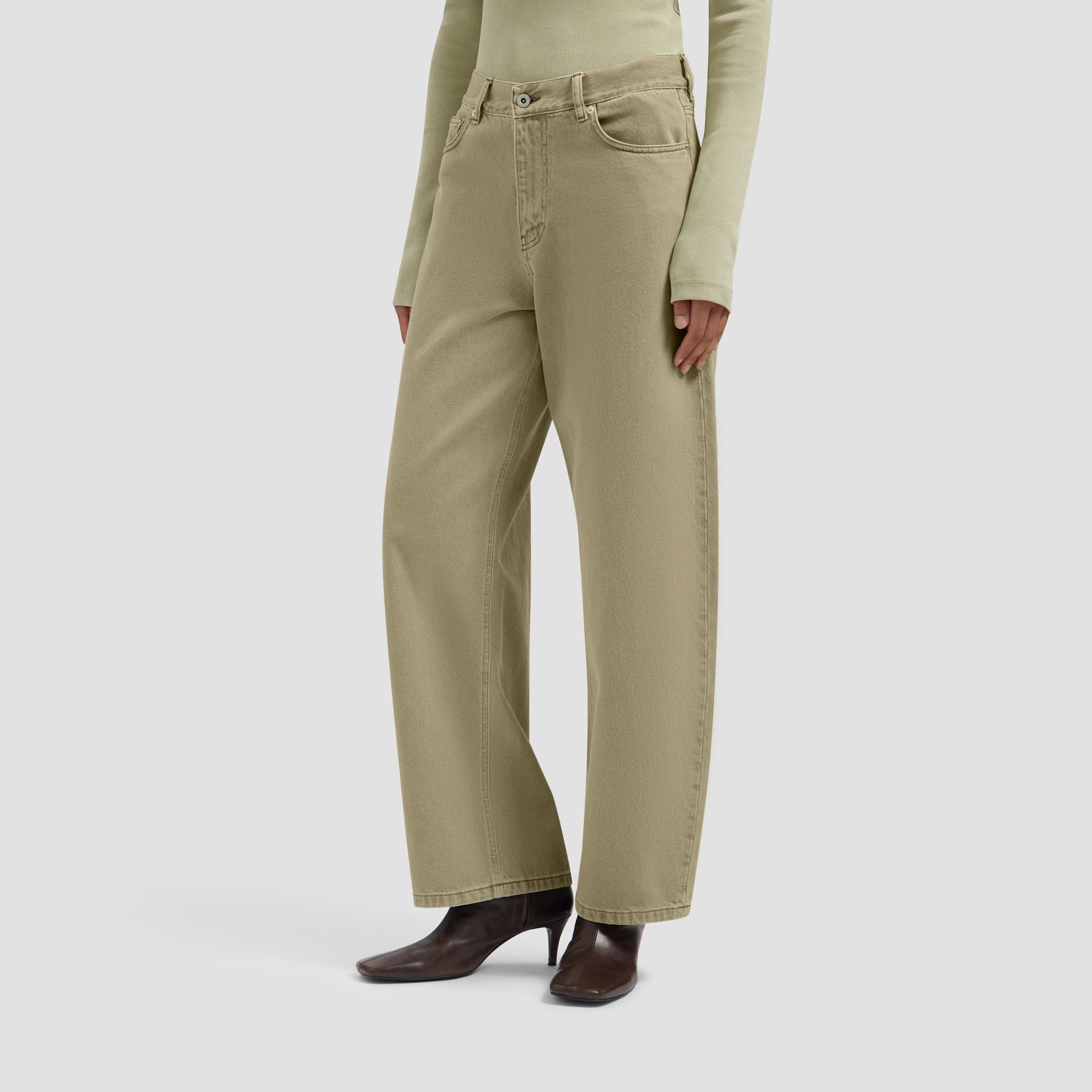 Monogram Barrel Leg Denim Pant - Treehouse