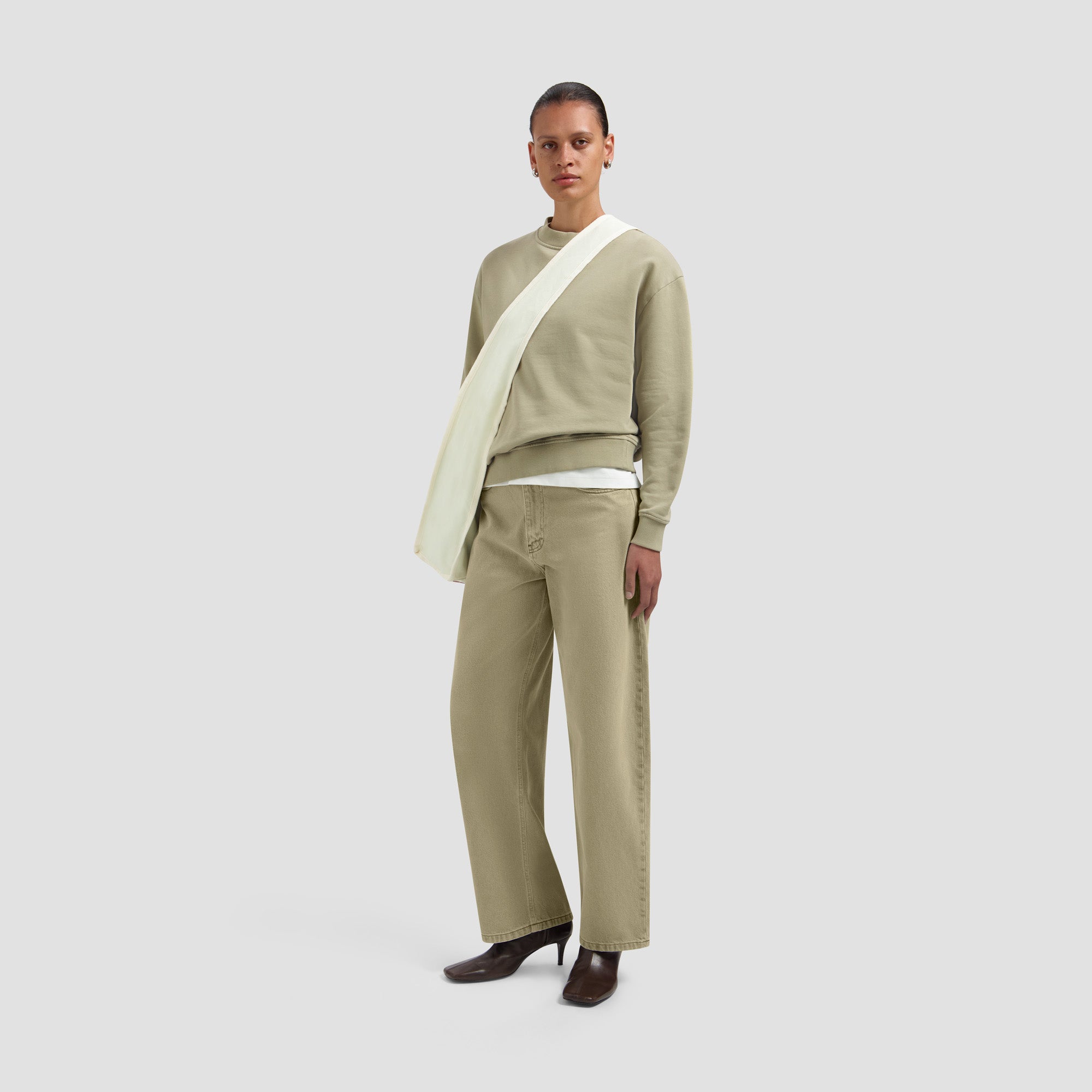 Monogram Barrel Leg Denim Pant - Treehouse
