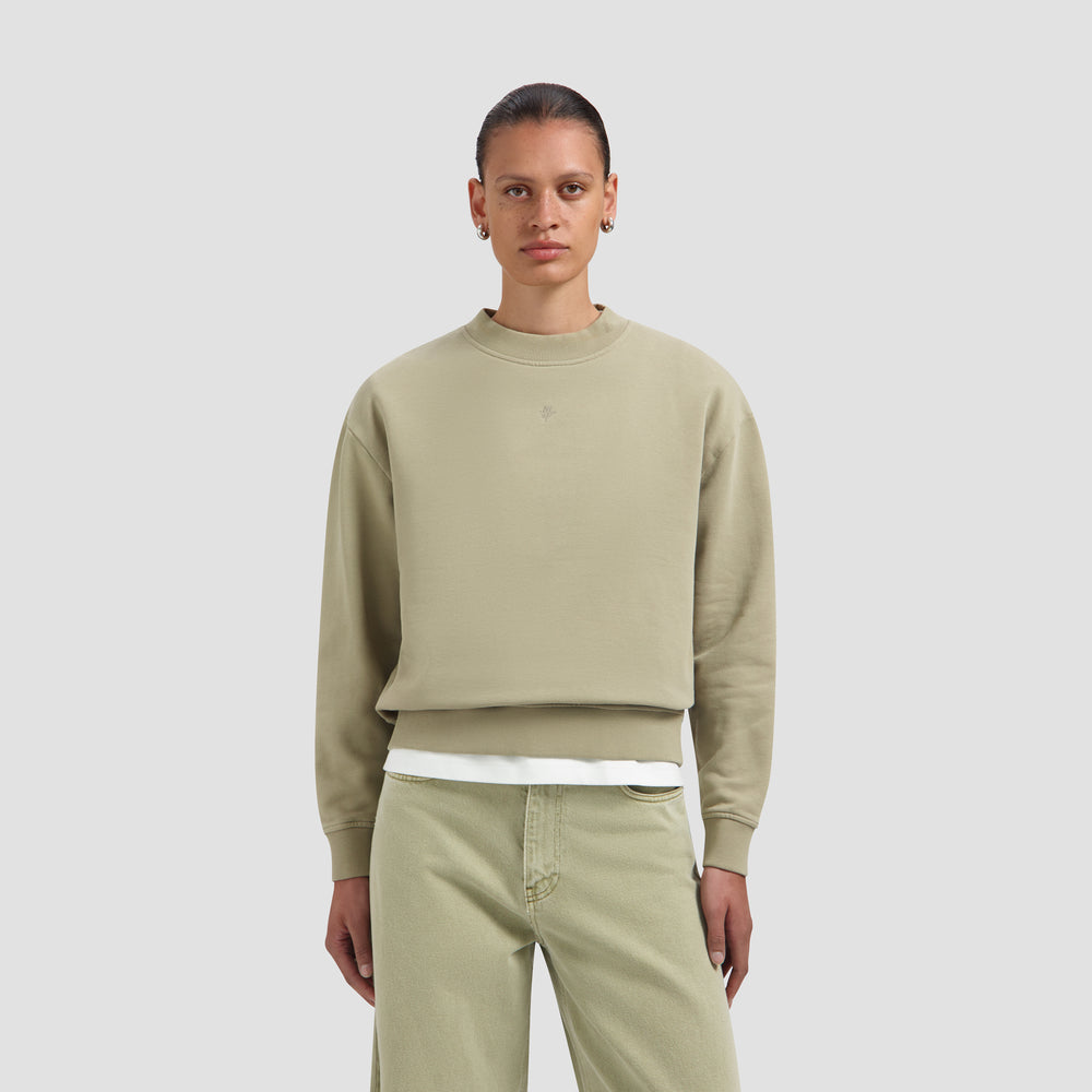 Monogram Washed Crewneck - Treehouse