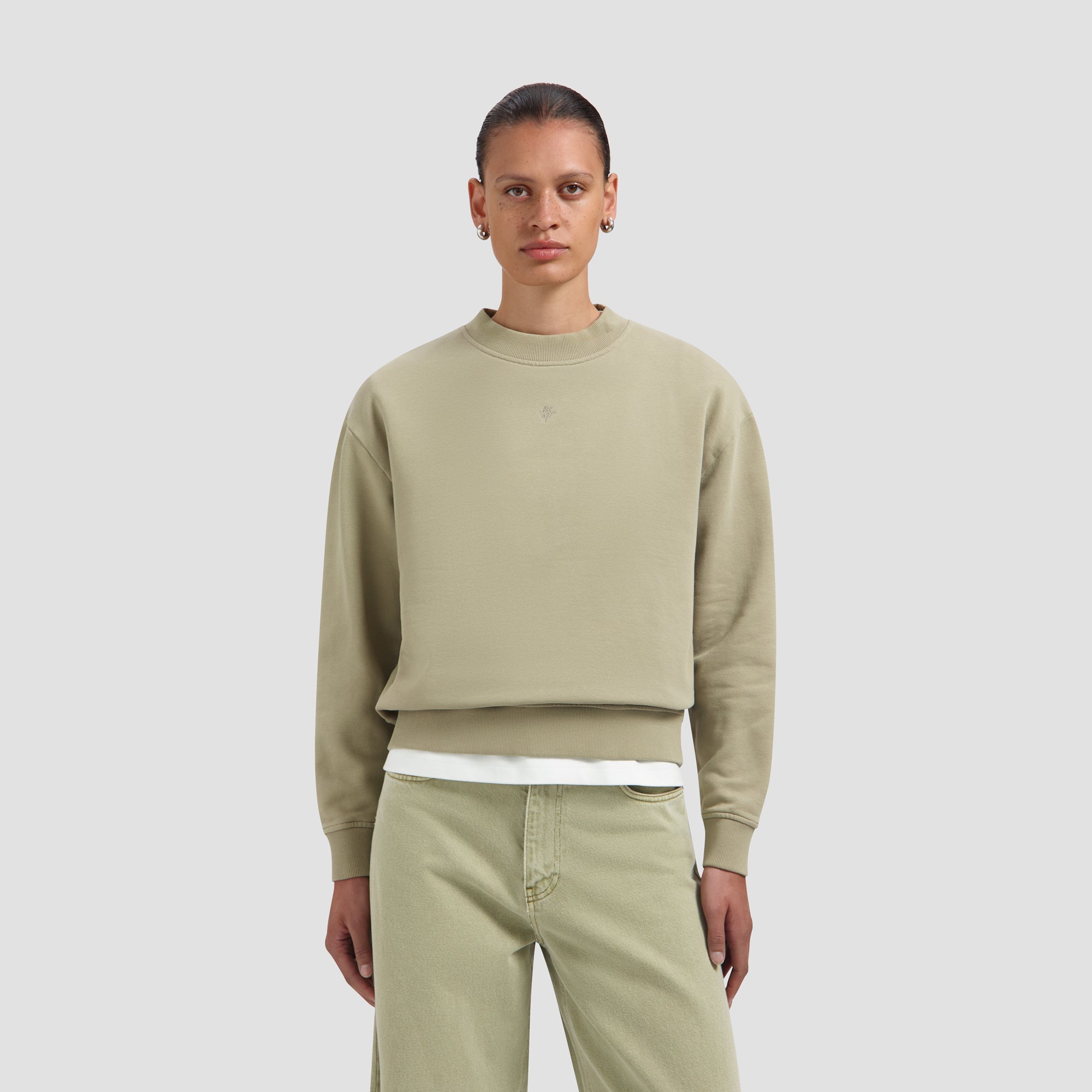 Monogram Washed Crewneck - Treehouse