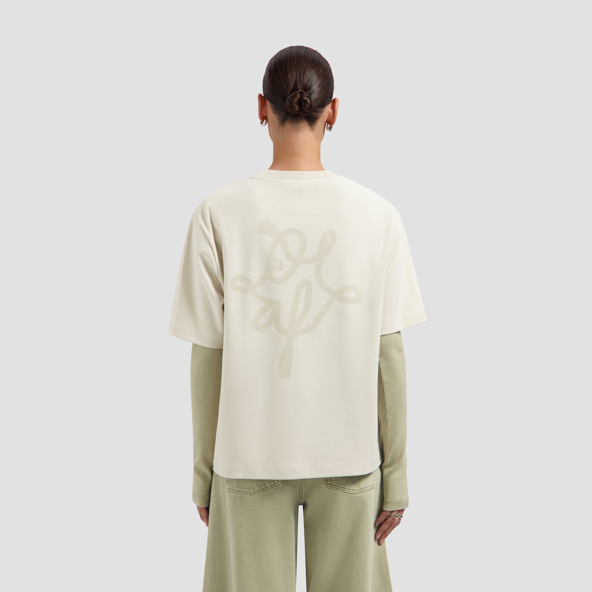 Lasso Monogram Oversized Tee - Ancient Scroll