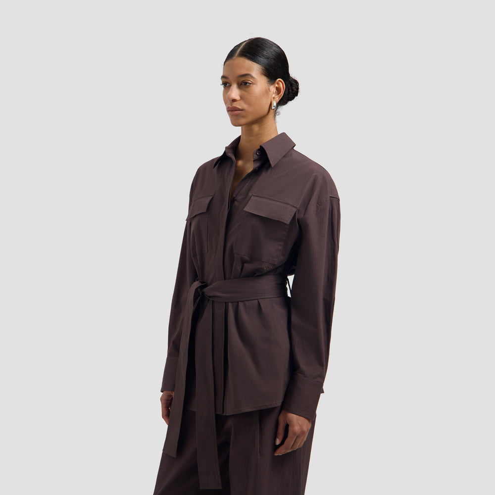 Tie Shirt - Chocolate Plum
