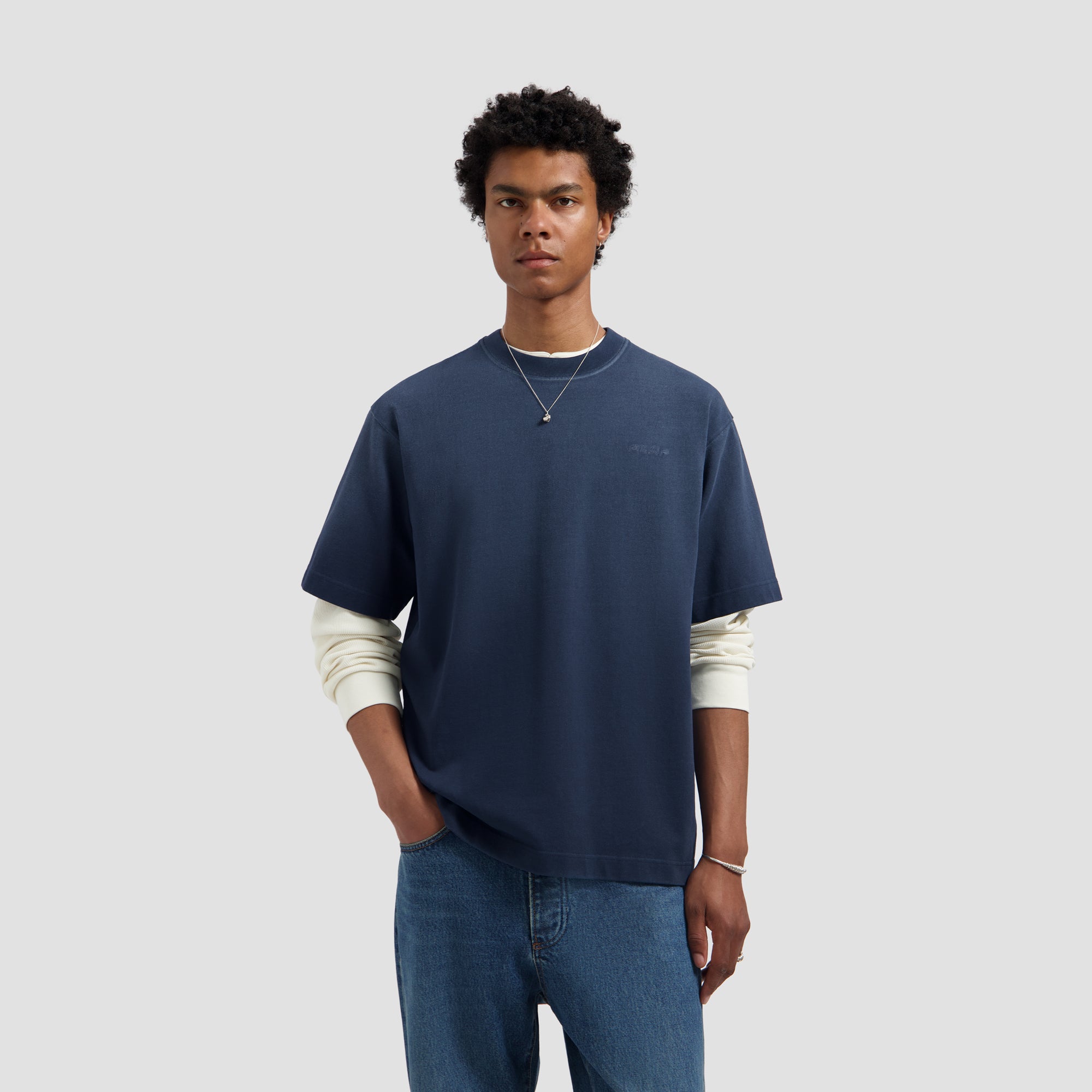 Sprayed Studio Tee - Navy