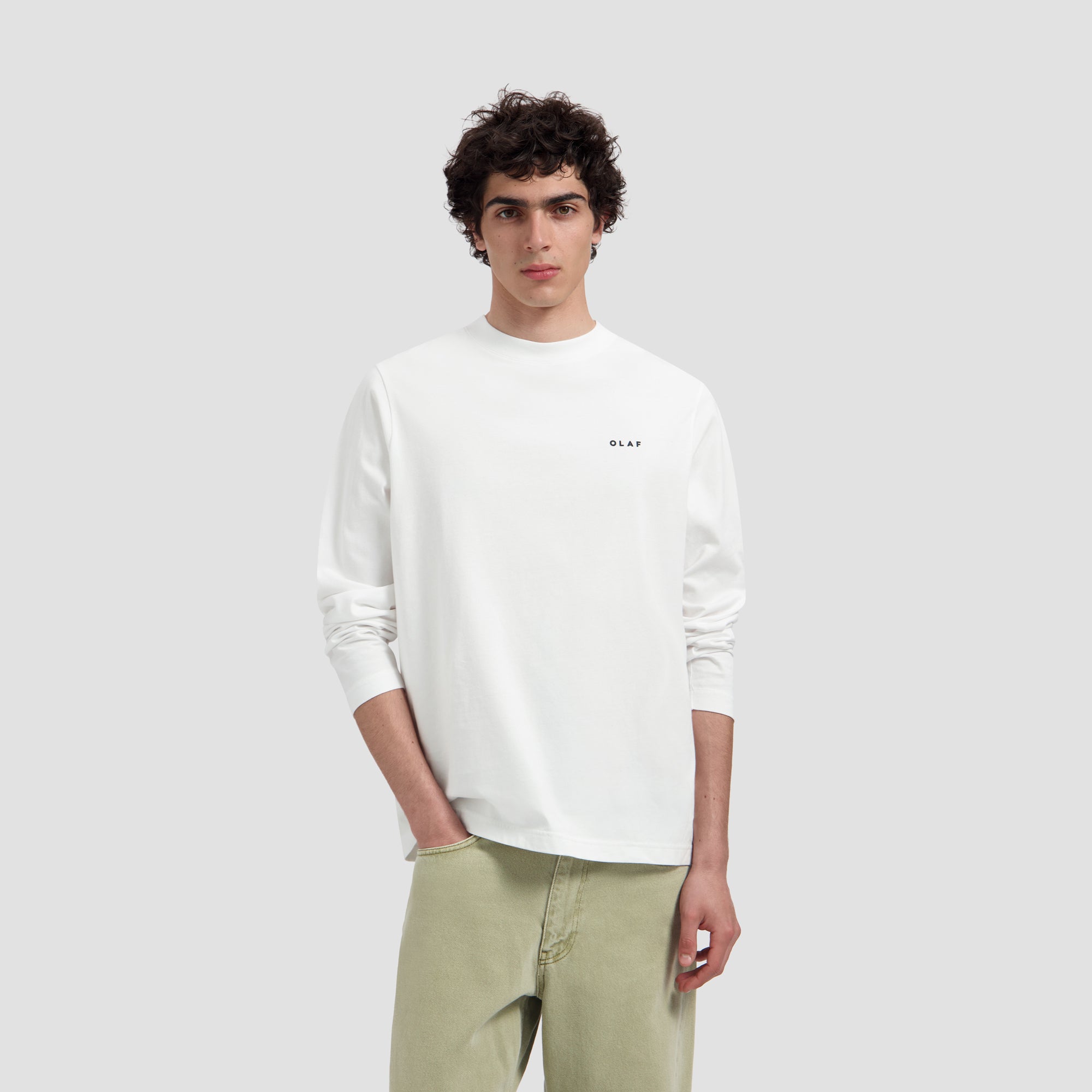 Broken Plate LS Tee - Optical White