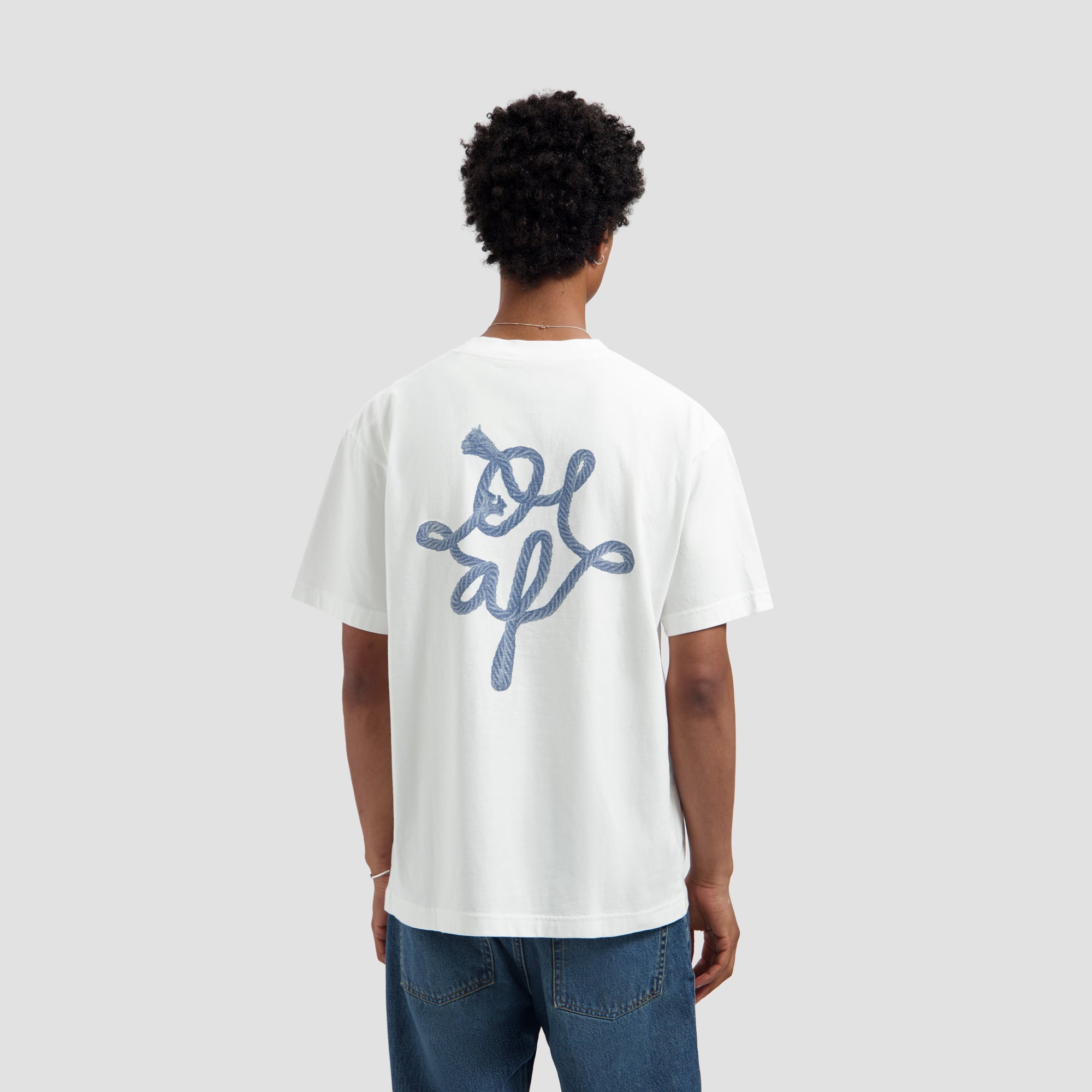 Lasso Monogram Tee - Optical White