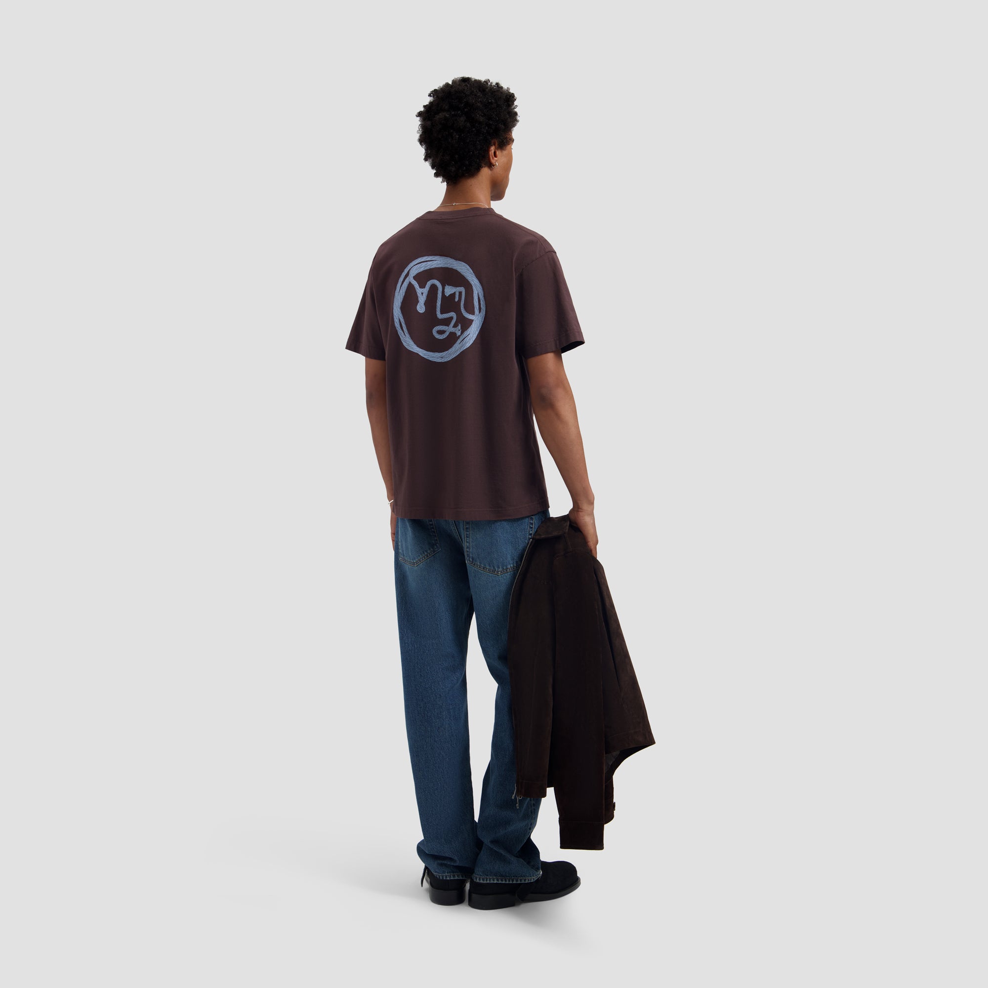 Lasso Face Tee - Chocolate Plum