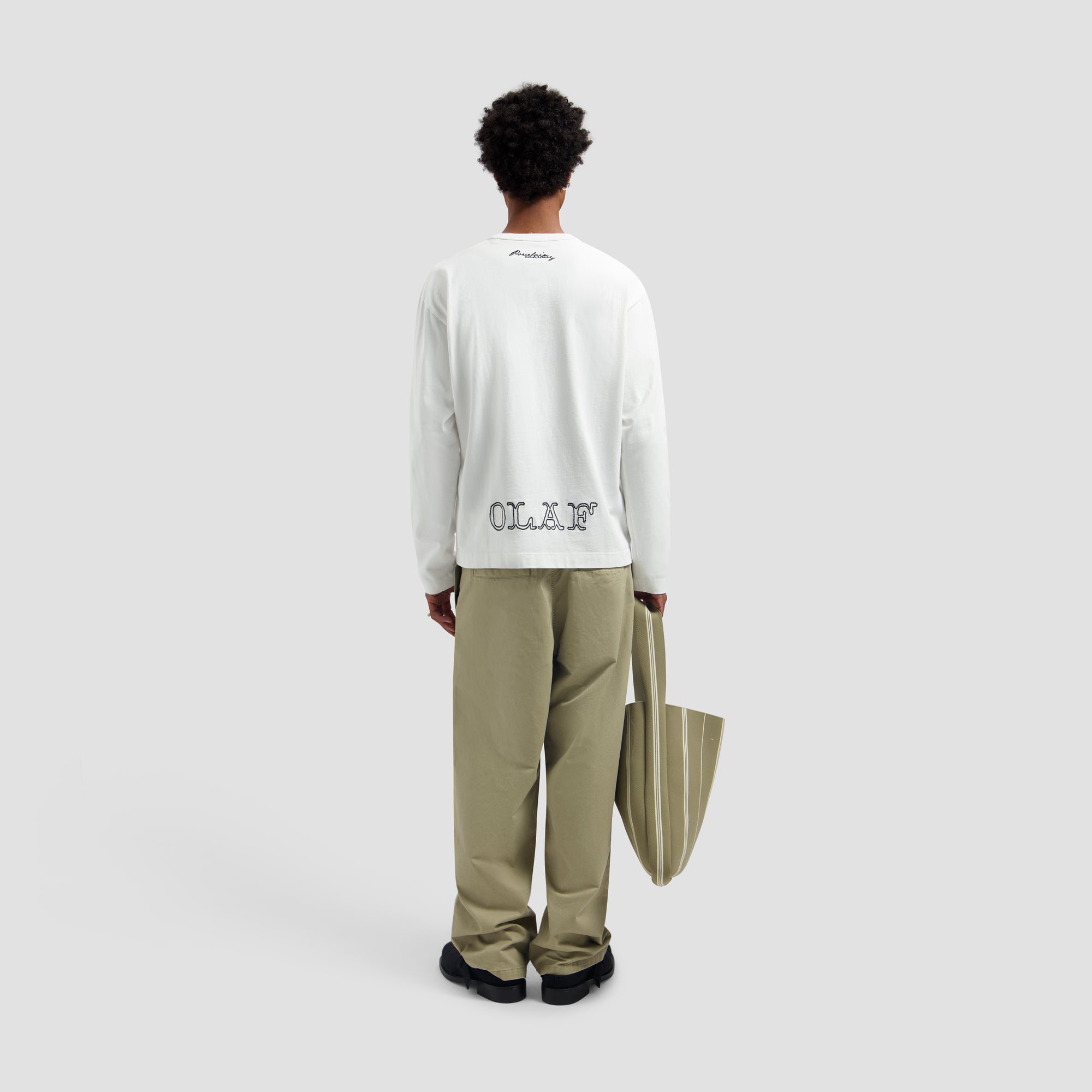 Western Logo LS Tee - Optical White