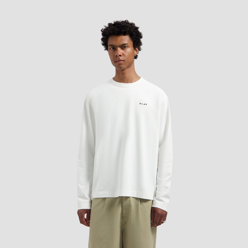 Western Logo LS Tee - Optical White