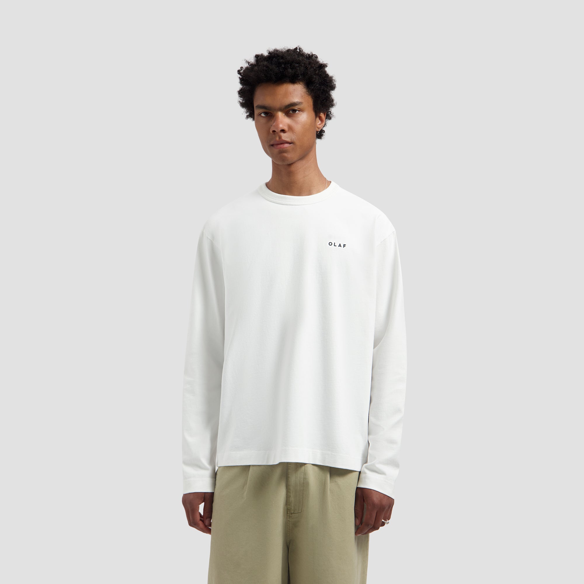 Western Logo LS Tee - Optical White