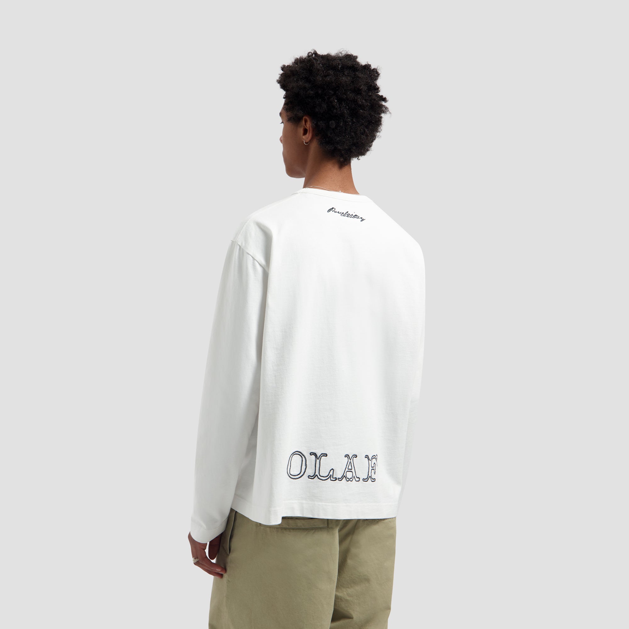 Western Logo LS Tee - Optical White