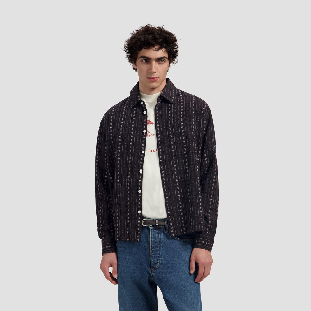 Cowboy Boxy Shirt  - Chocolate Plum