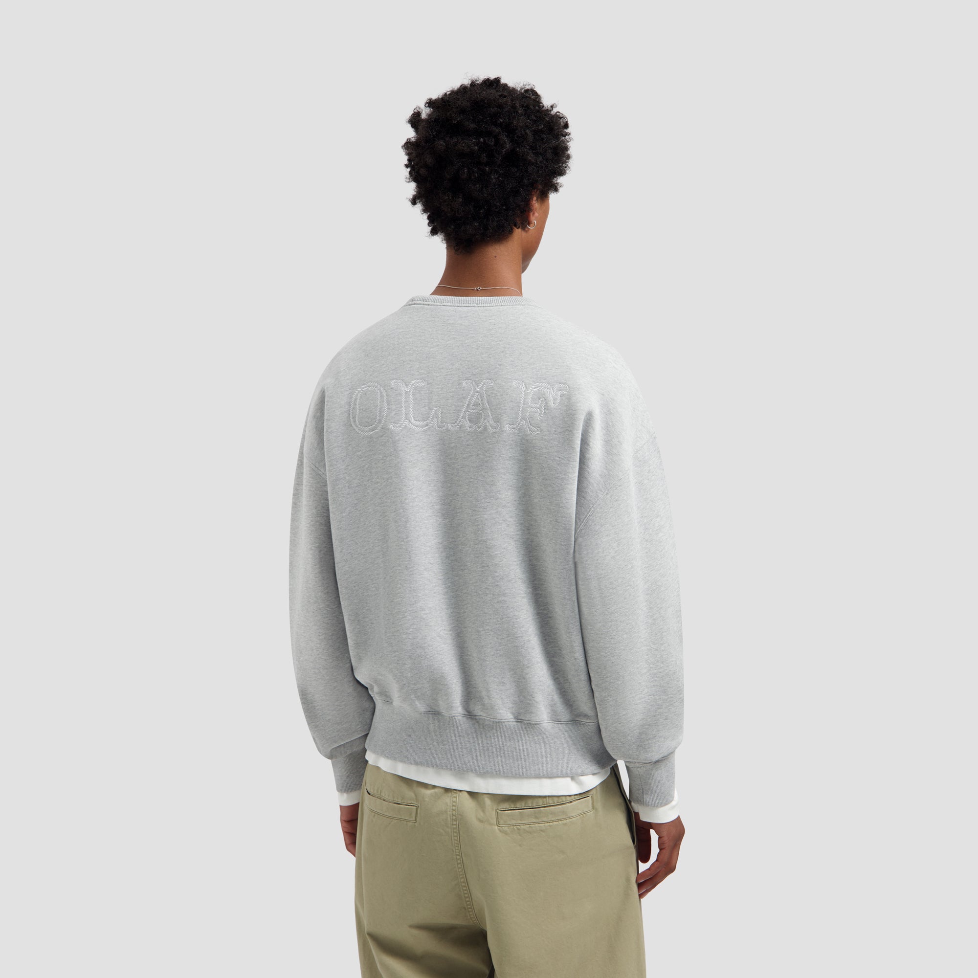 Western Logo Crewneck - Heather Grey