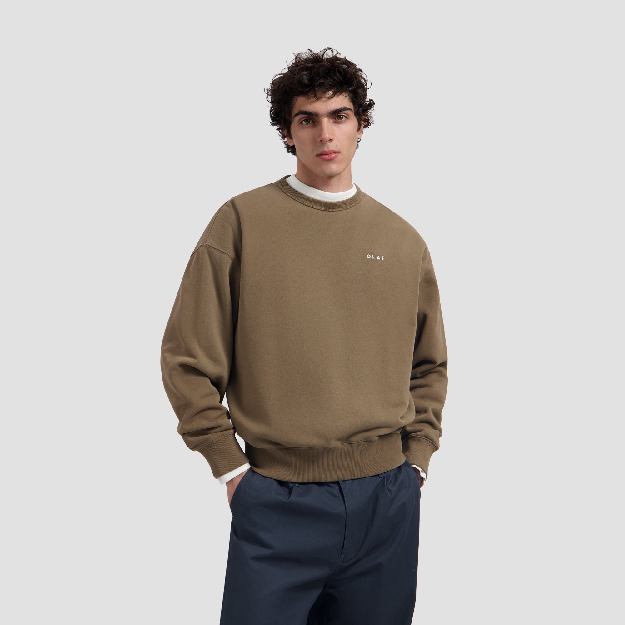 Western Logo Crewneck - Chocolate Chip