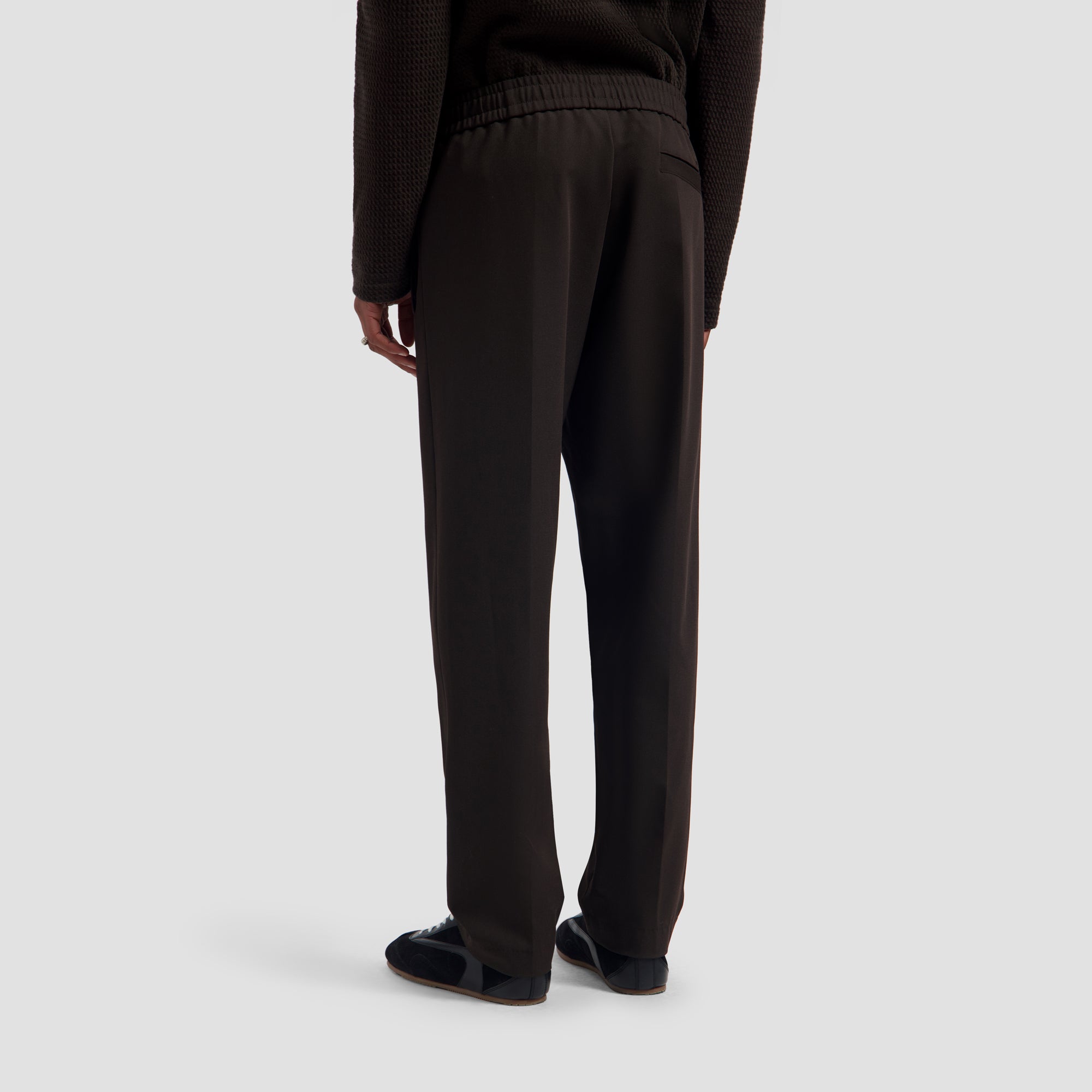 Slim Elasticated Pant - Chocolate Plum