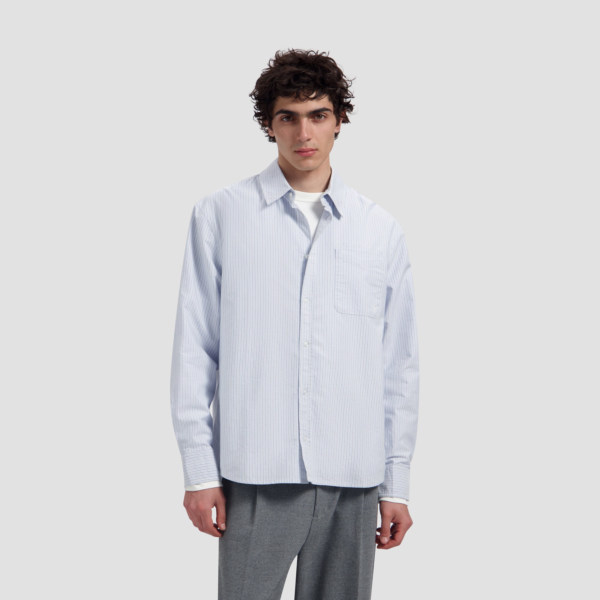 Oxford Relaxed Shirt - White/Navy Academy