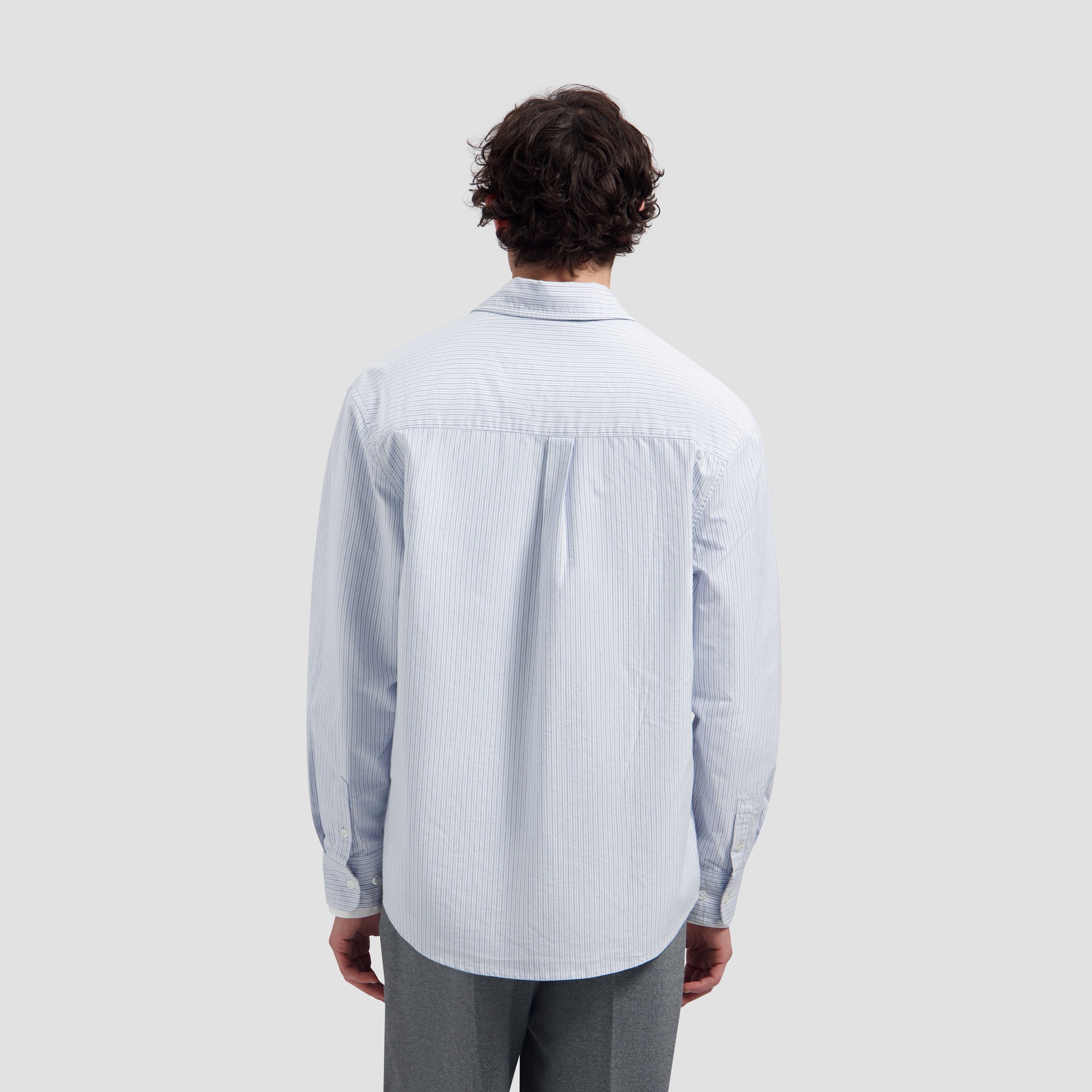 Oxford Relaxed Shirt - White/Navy Academy