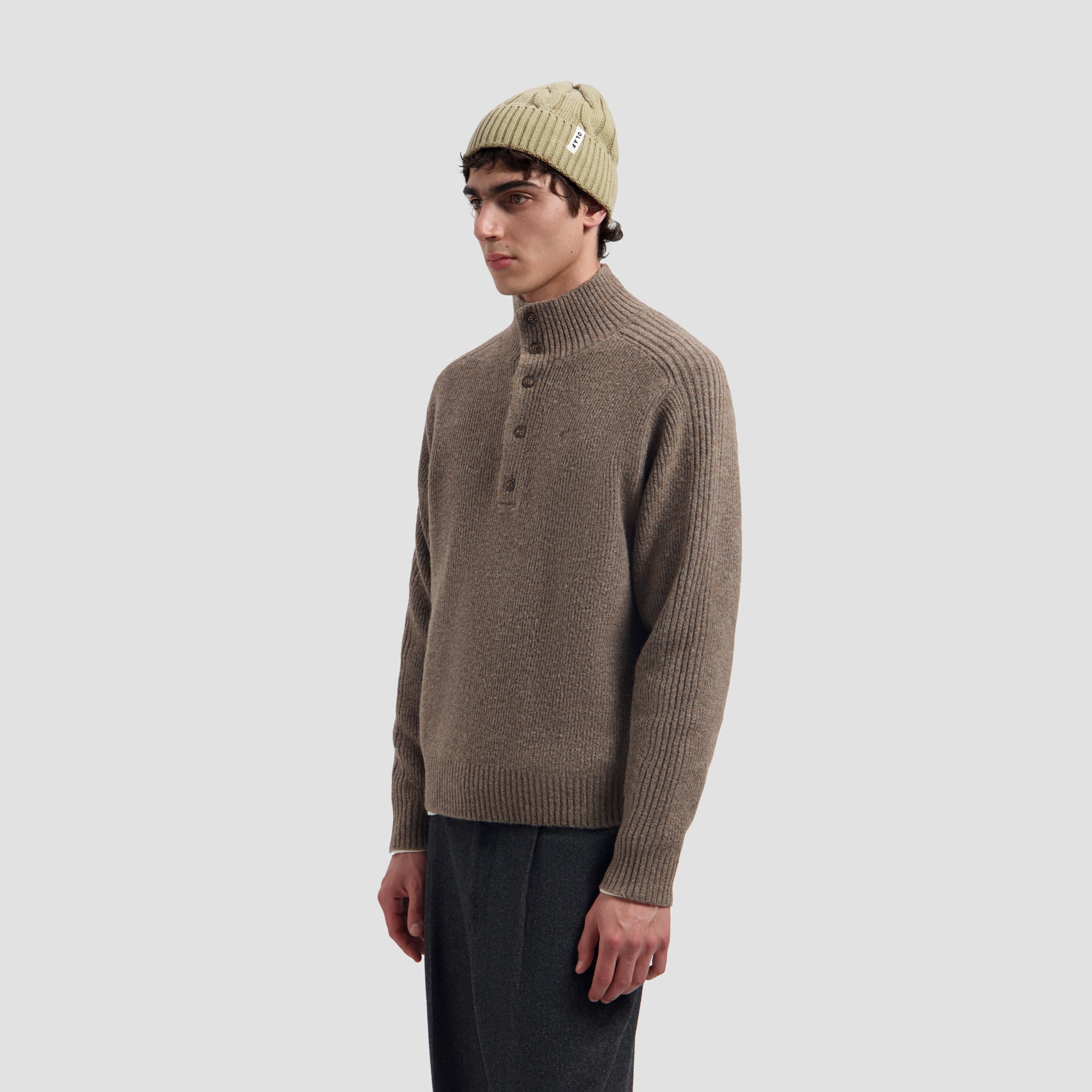 Wool Cable Knitted Beanie - Treehouse