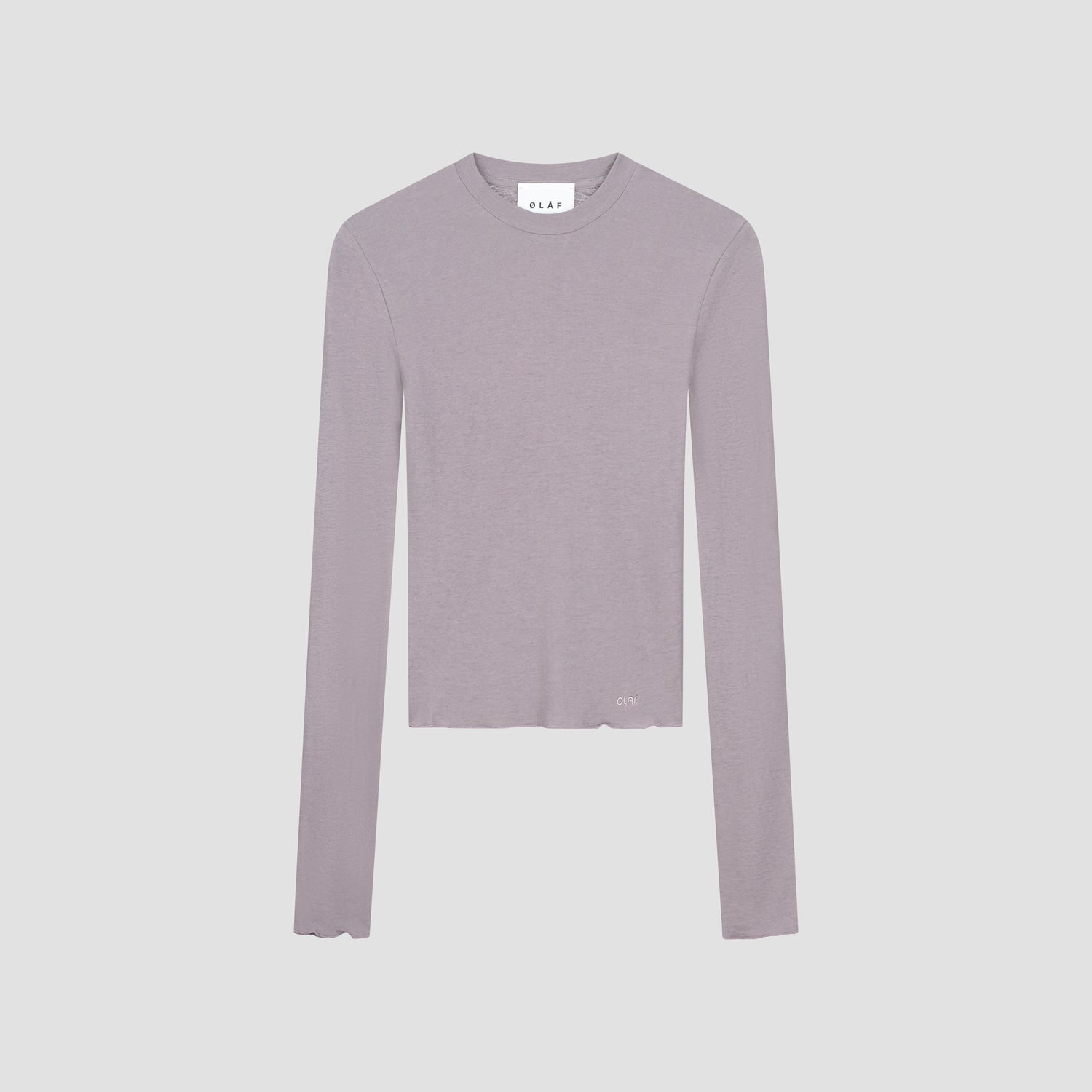 WMN Mini Logo LS Top - Stone Grey