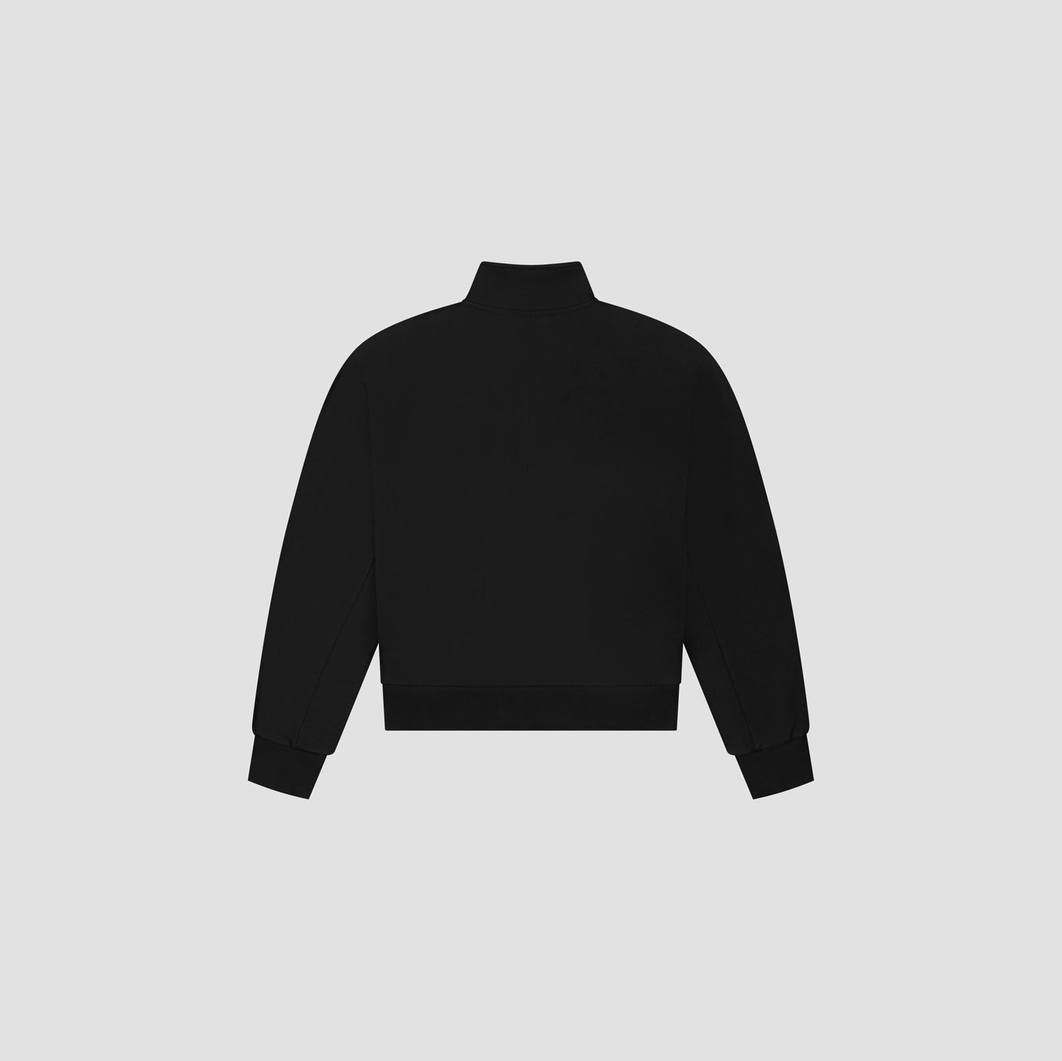 WMN Outline Logo Zip Mock - Black