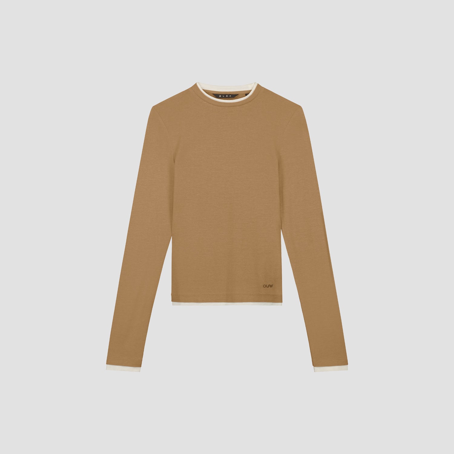 Retro Logo Double Layer LS Top - Cinnamon Brown