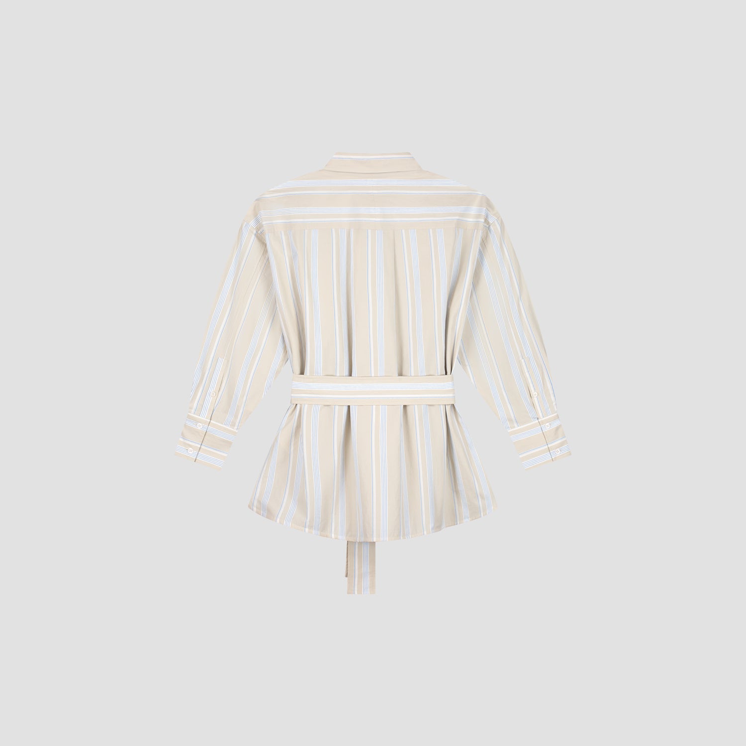 Stripe Tie LS Shirt - Blue Stripe