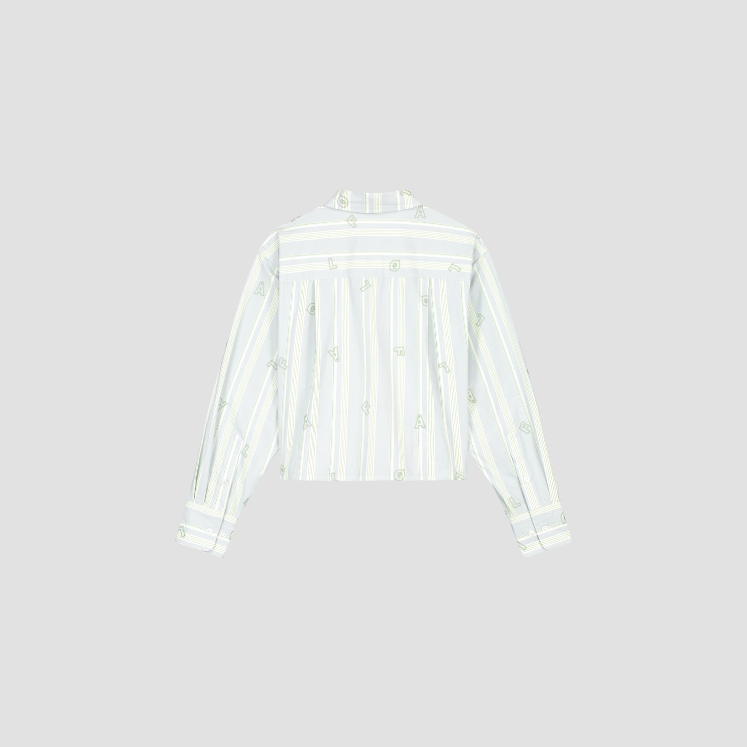 Embro Stripe Cropped Shirt - Green / Blue