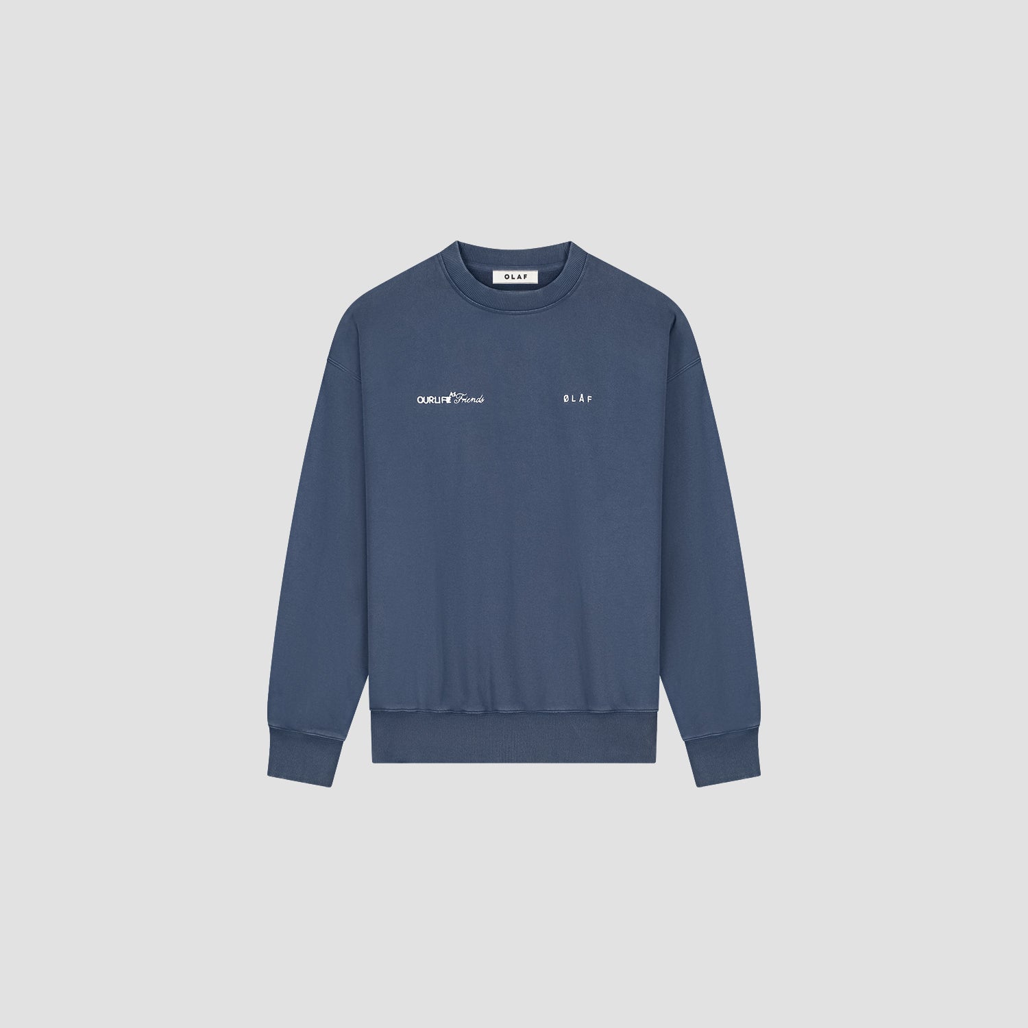 Script Friends Boxy Crewneck - Navy