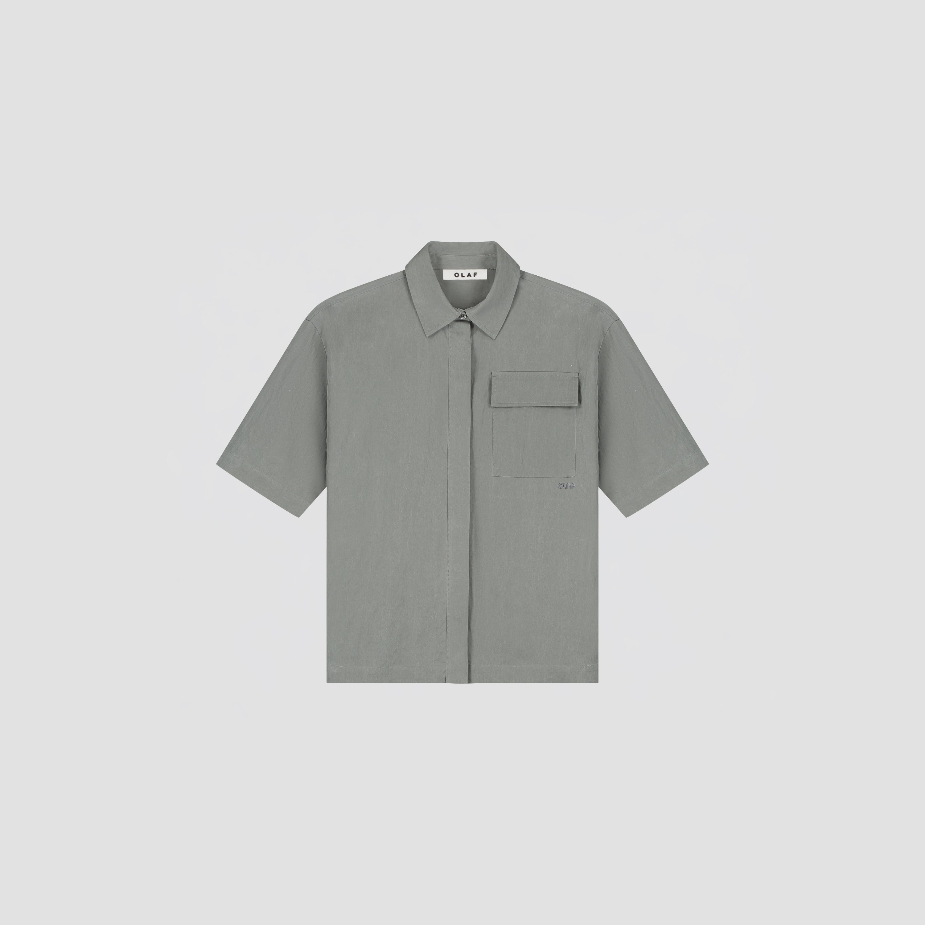 Crinkled Oversized SS Shirt - Tradewinds