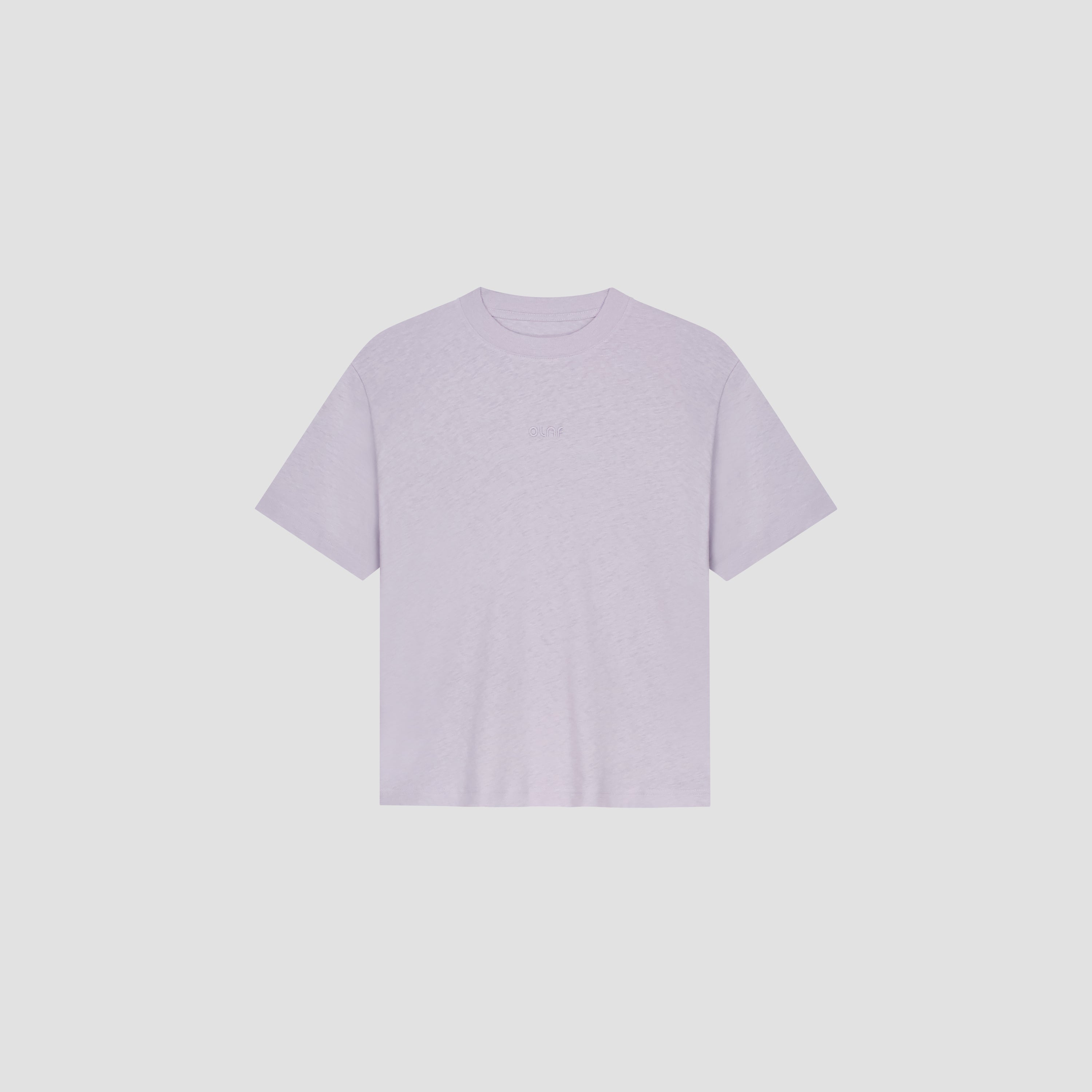 Retro Logo Linen Boxy Tee - Purple Heather