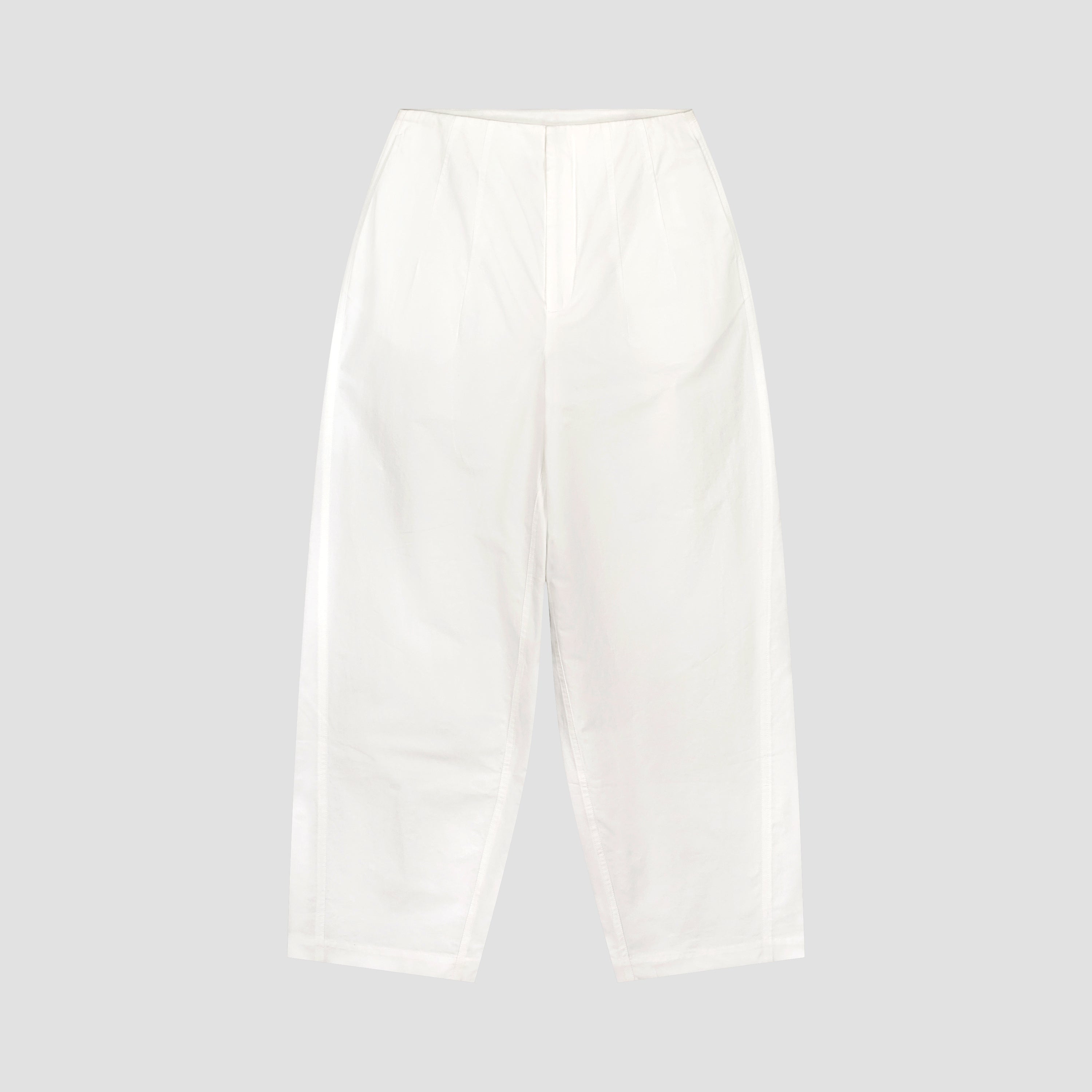 Barrel Leg Pants - Optical White
