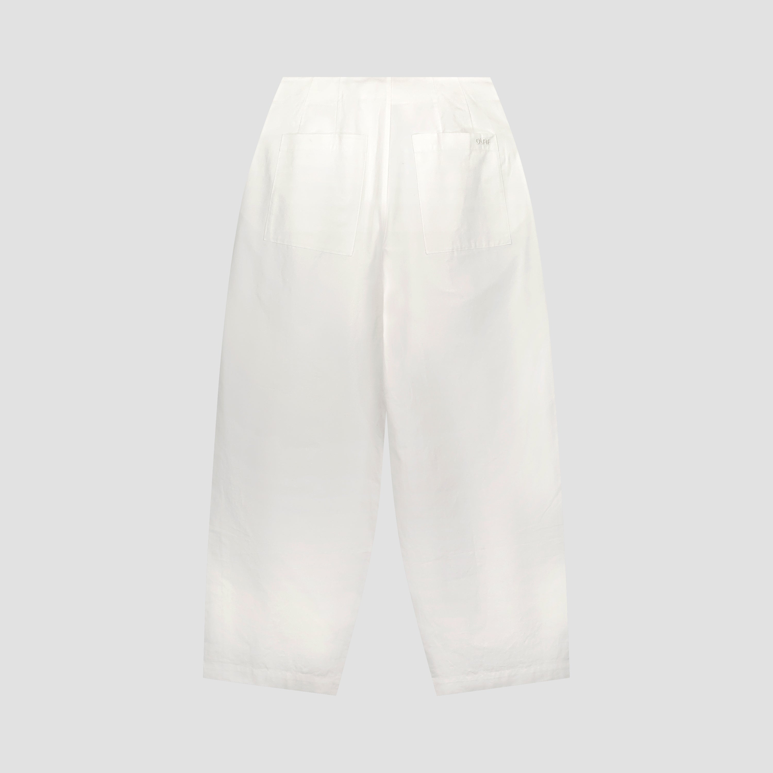 Barrel Leg Pants - Optical White