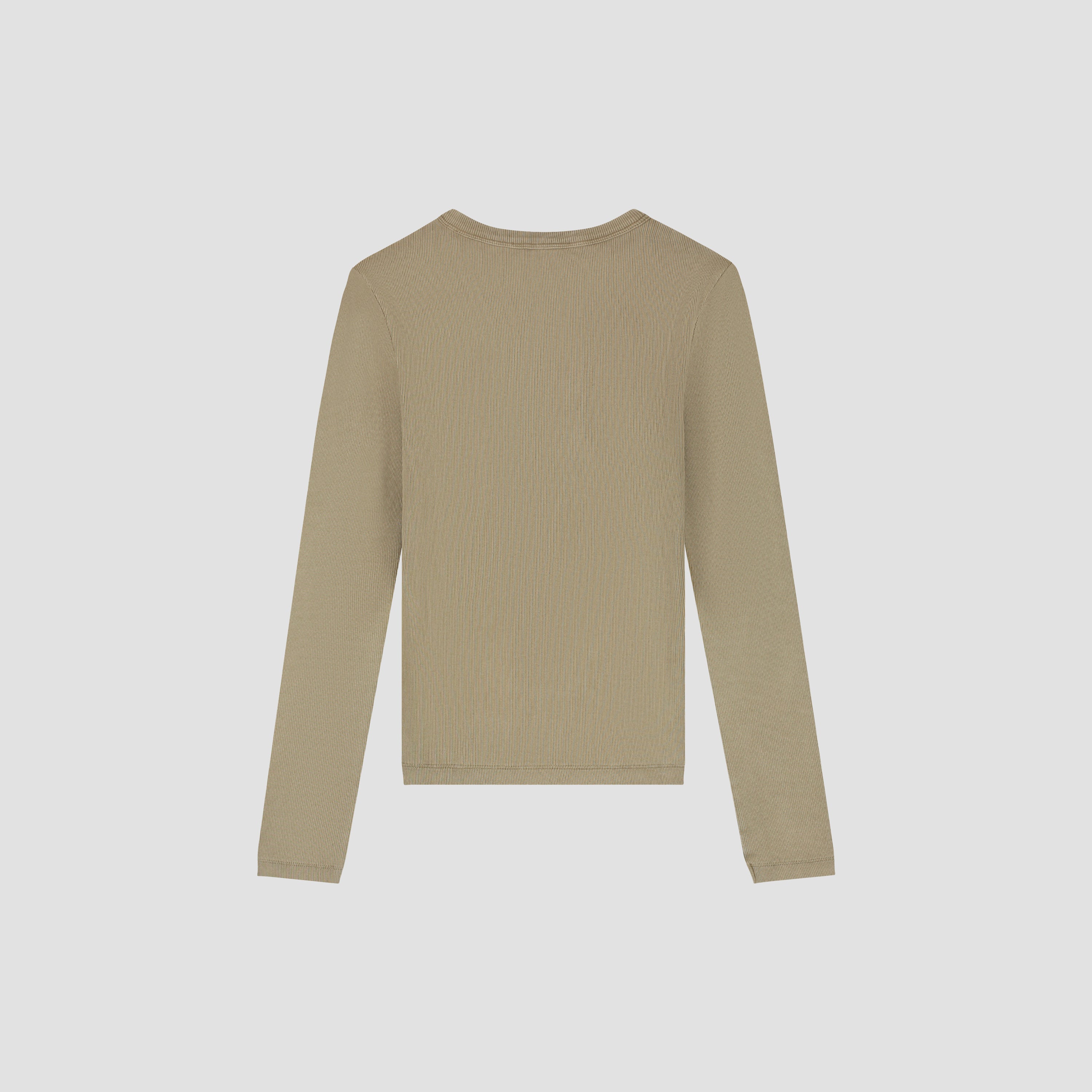 Monogram Washed Henley Top - Treehouse