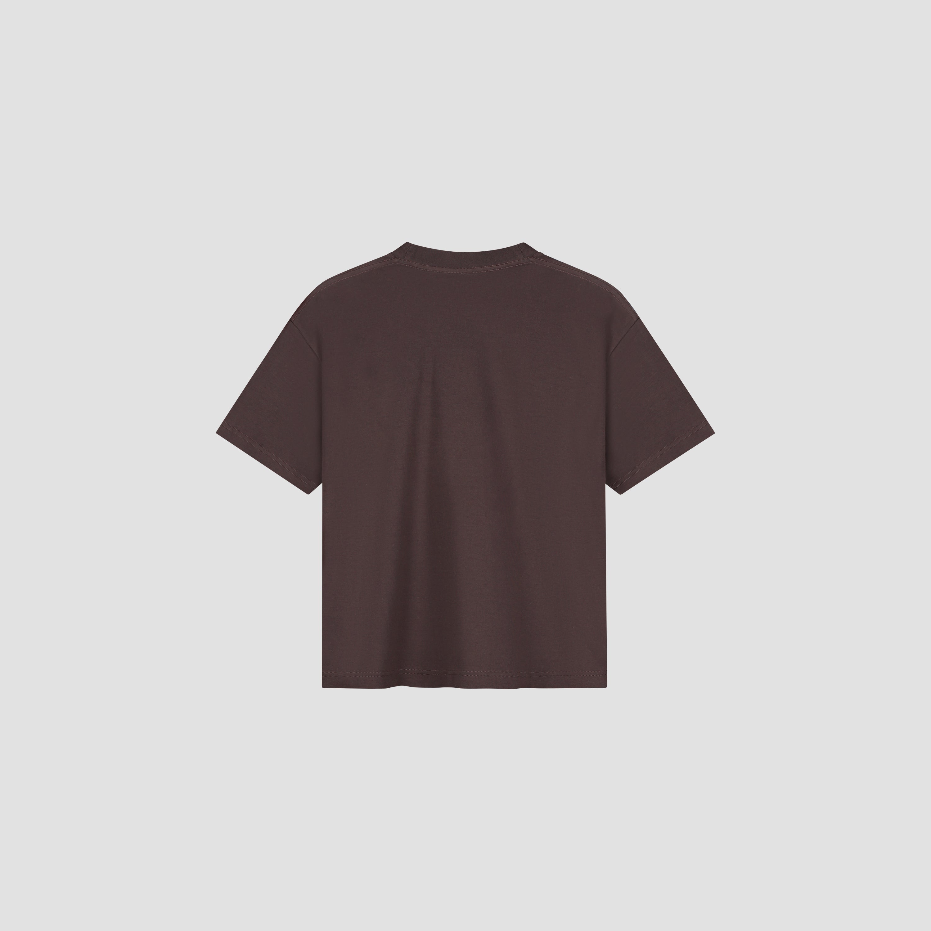 Retro Logo Boxy Tee - Chocolate Plum